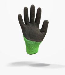 Перчатки нейлоновые рабочие зеленые с латексным покрытием 3/4