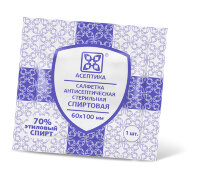 Салфетка спиртовая для инъекций 60*100 мм